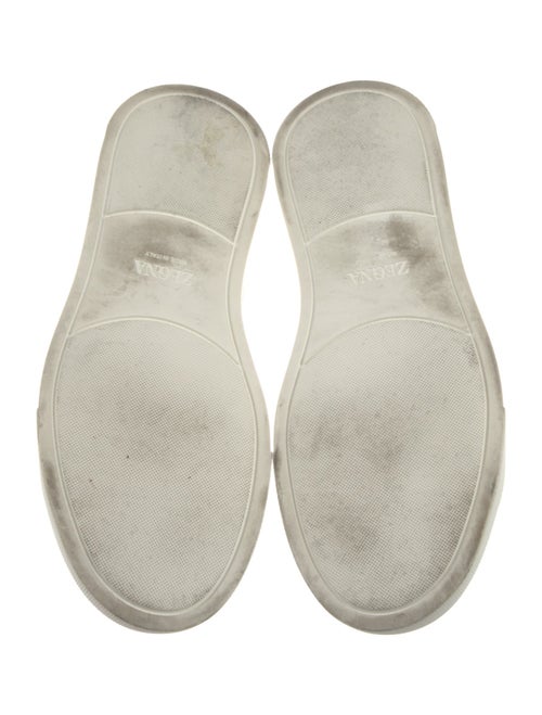 Zegna Leather Printed Sneakers