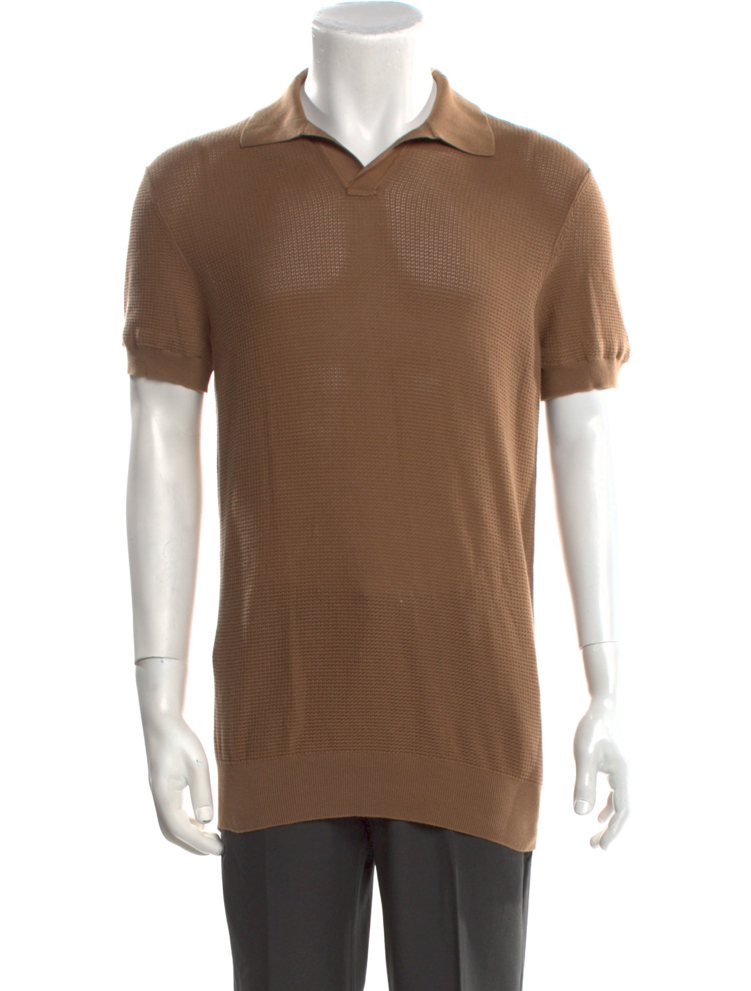 Zegna Collar Short Sleeve Polo Sweater