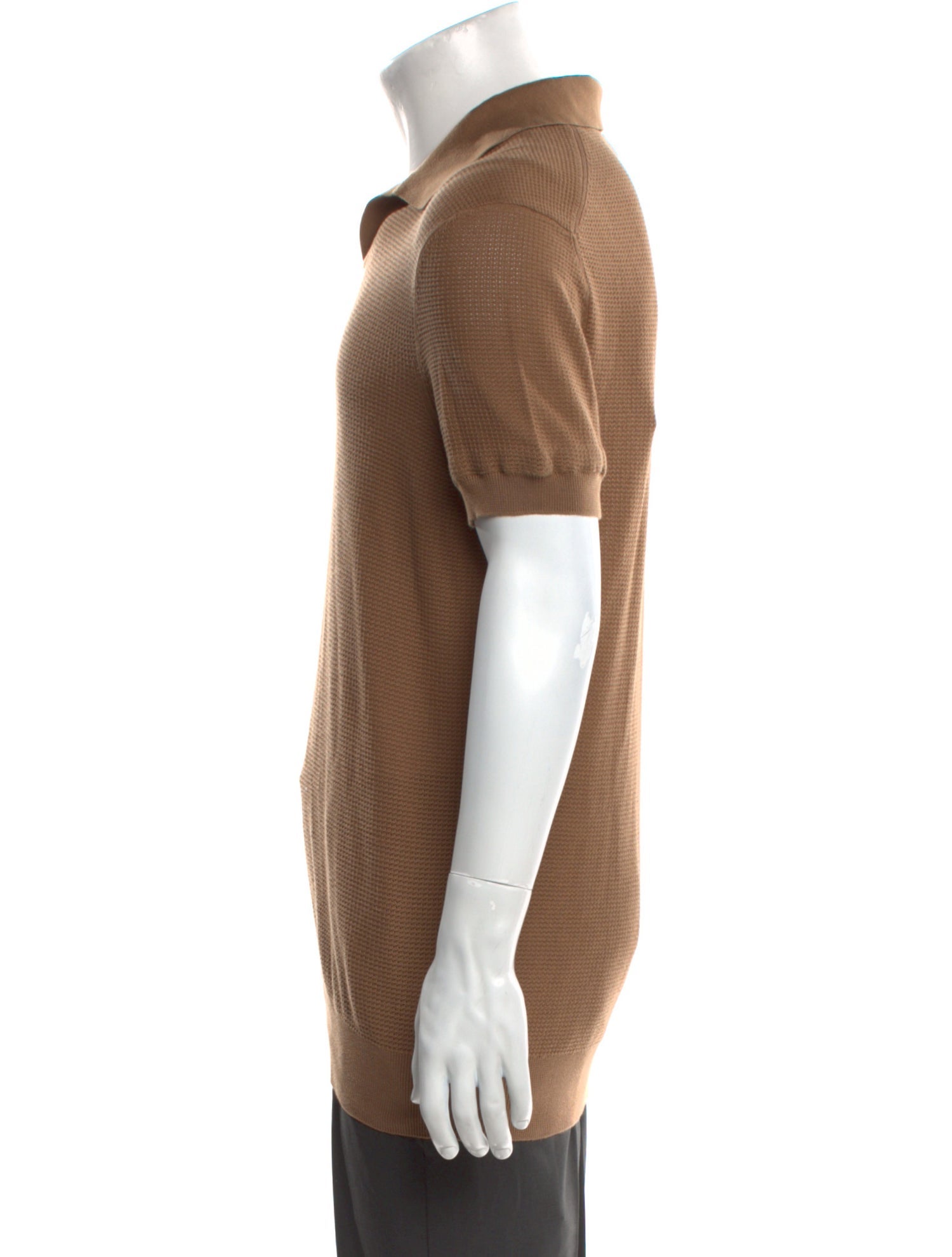 Zegna Collar Short Sleeve Polo Sweater