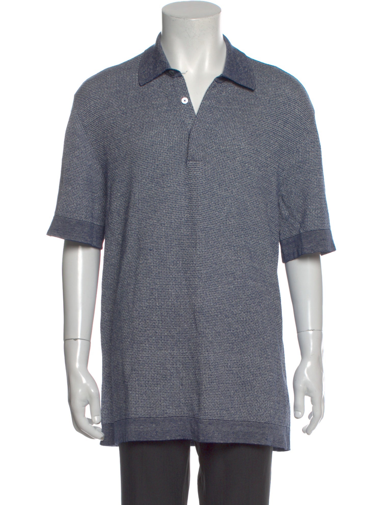 Zegna Collar Short Sleeve Polo Shirt