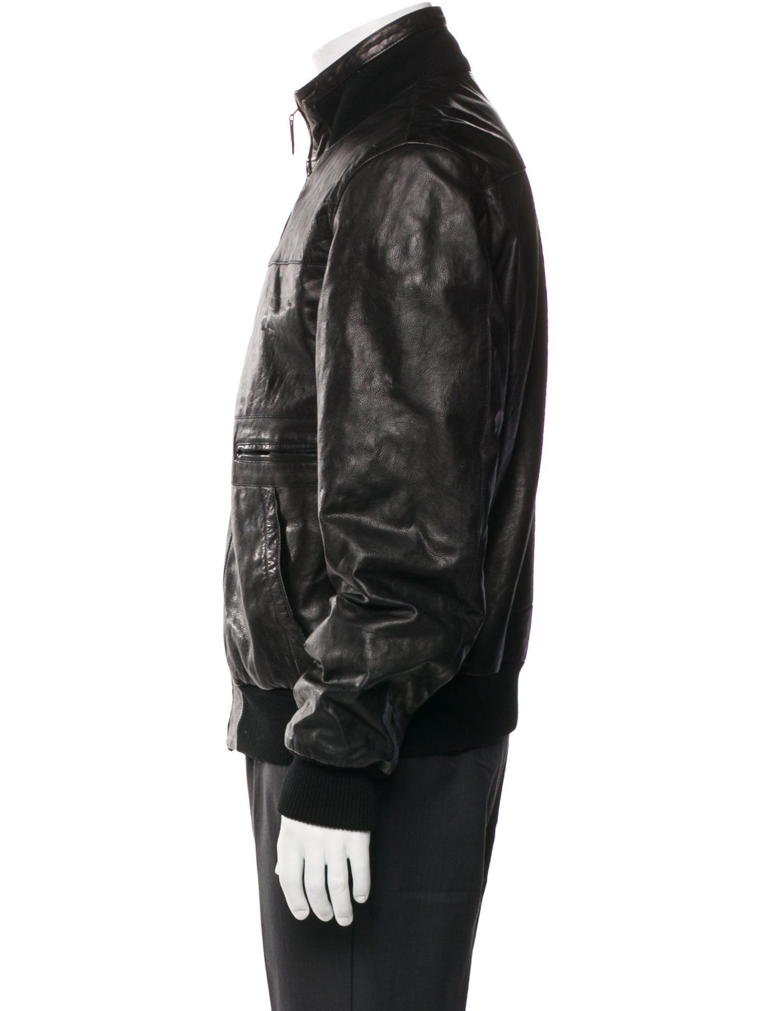 Z Zegna Leather Moto Jacket