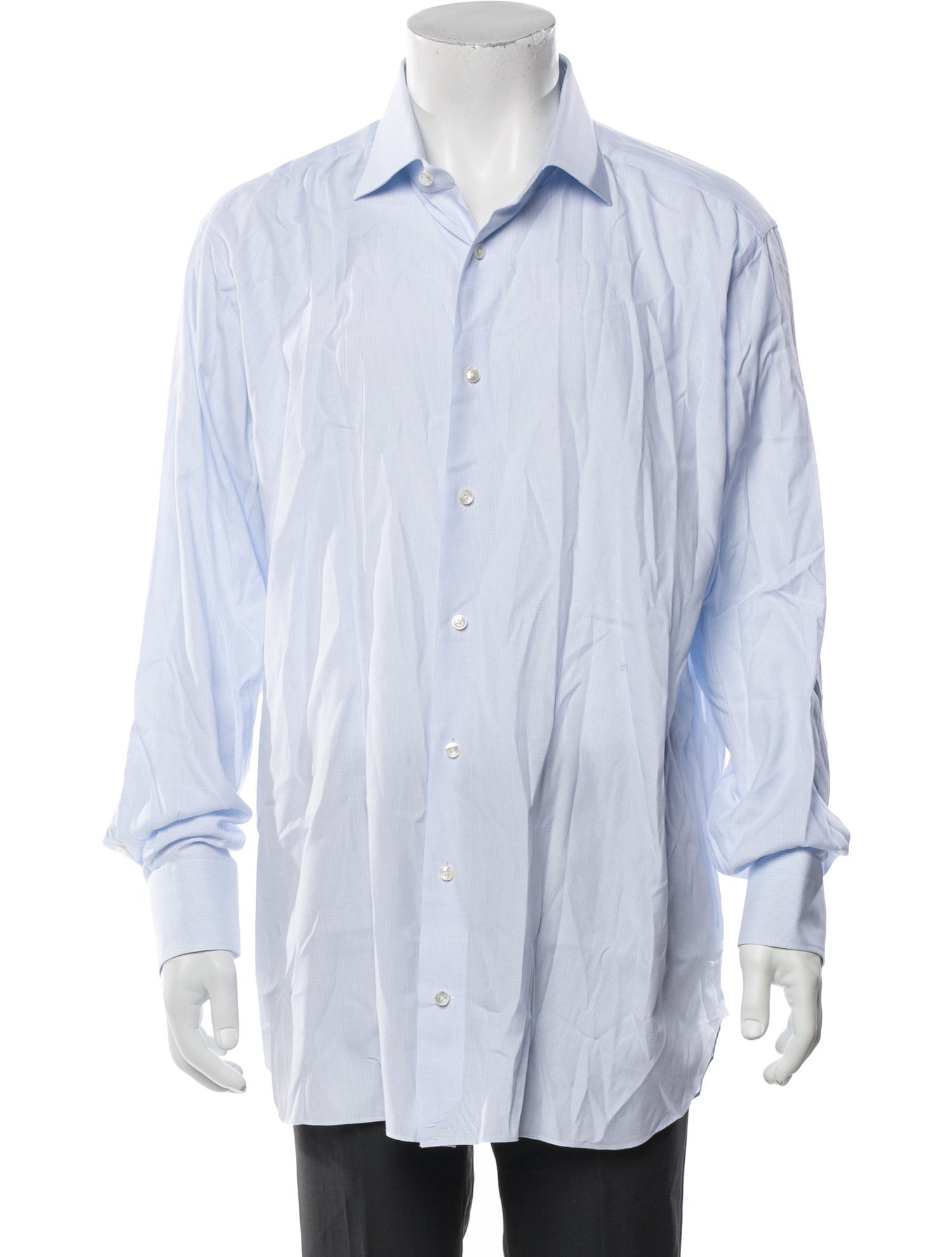 Zegna Striped Long Sleeve Dress Shirt