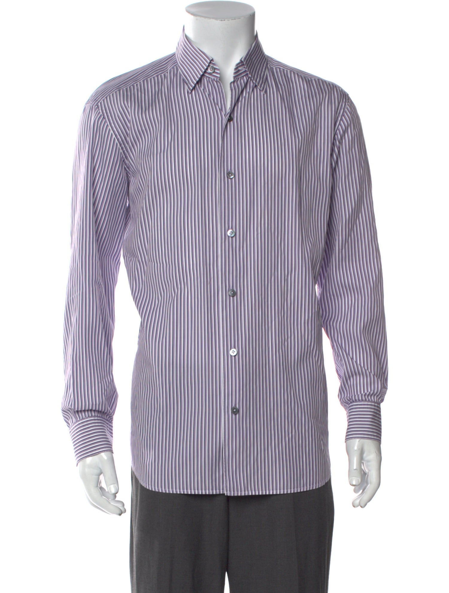 Ermenegildo Zegna Striped Long Sleeve Shirt