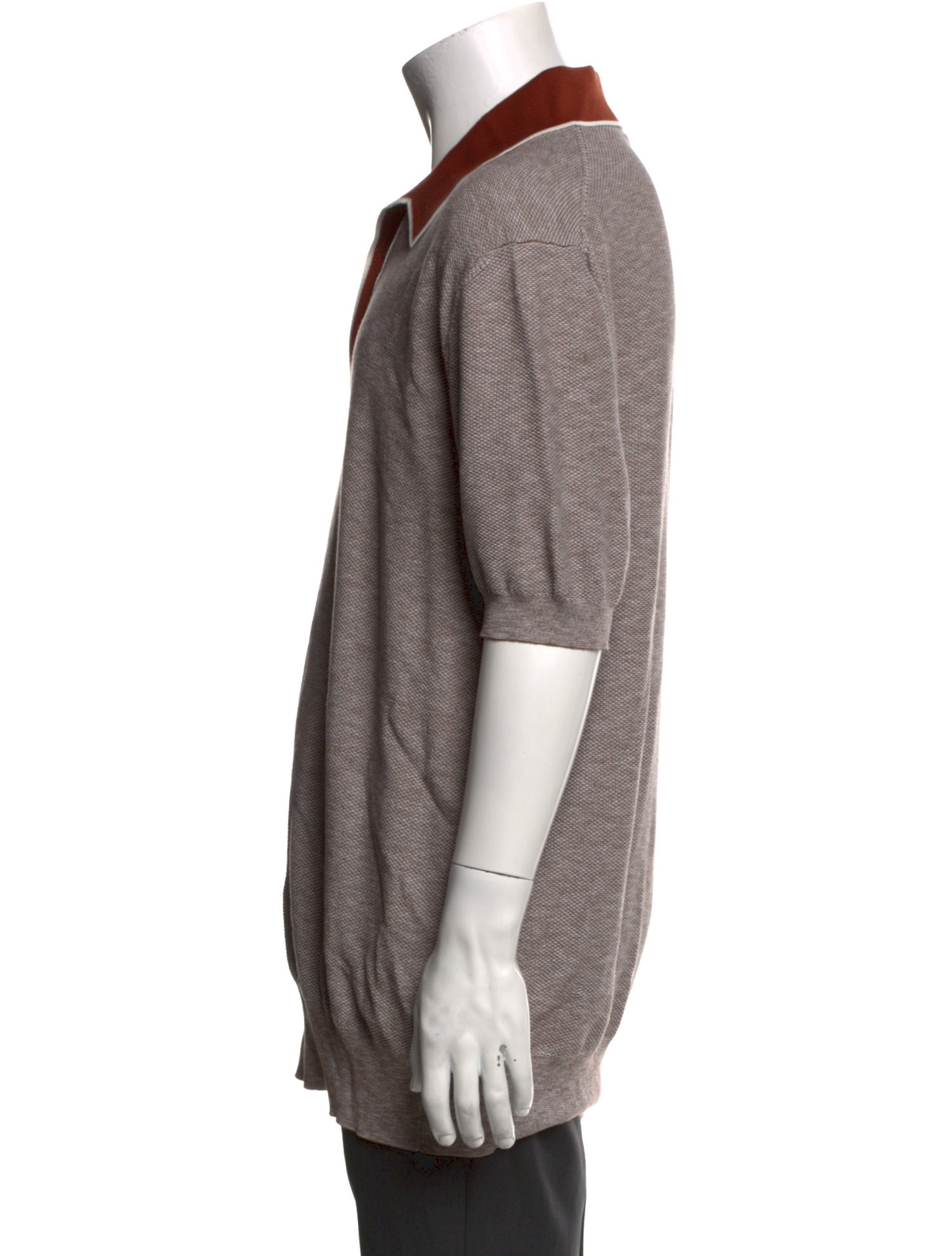 Zegna Colorblock Pattern Collar Polo Shirt