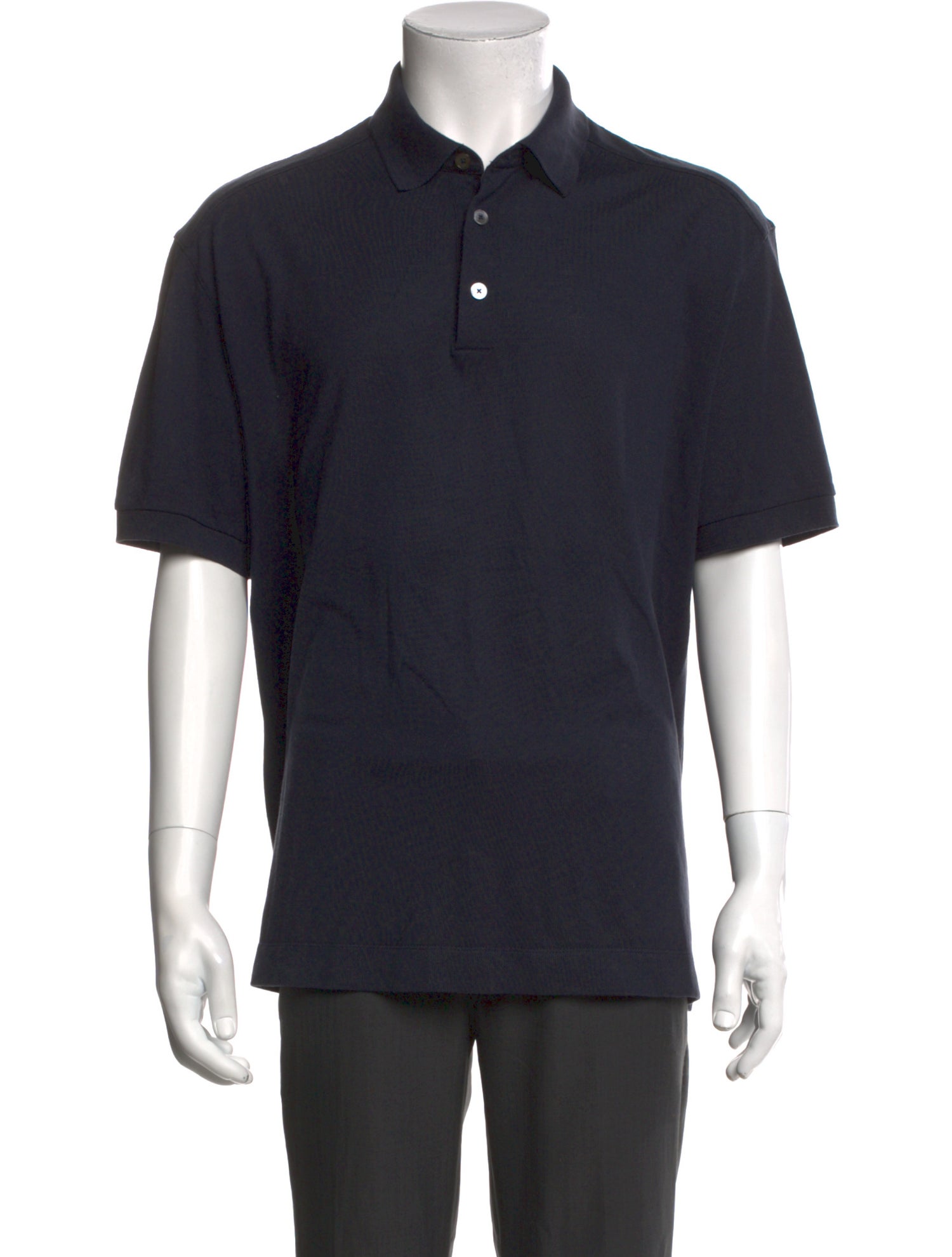 Zegna Crew Neck Short Sleeve Polo Shirt