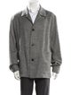 Zegna Wool Houndstooth Print Peacoat