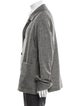 Zegna Wool Houndstooth Print Peacoat