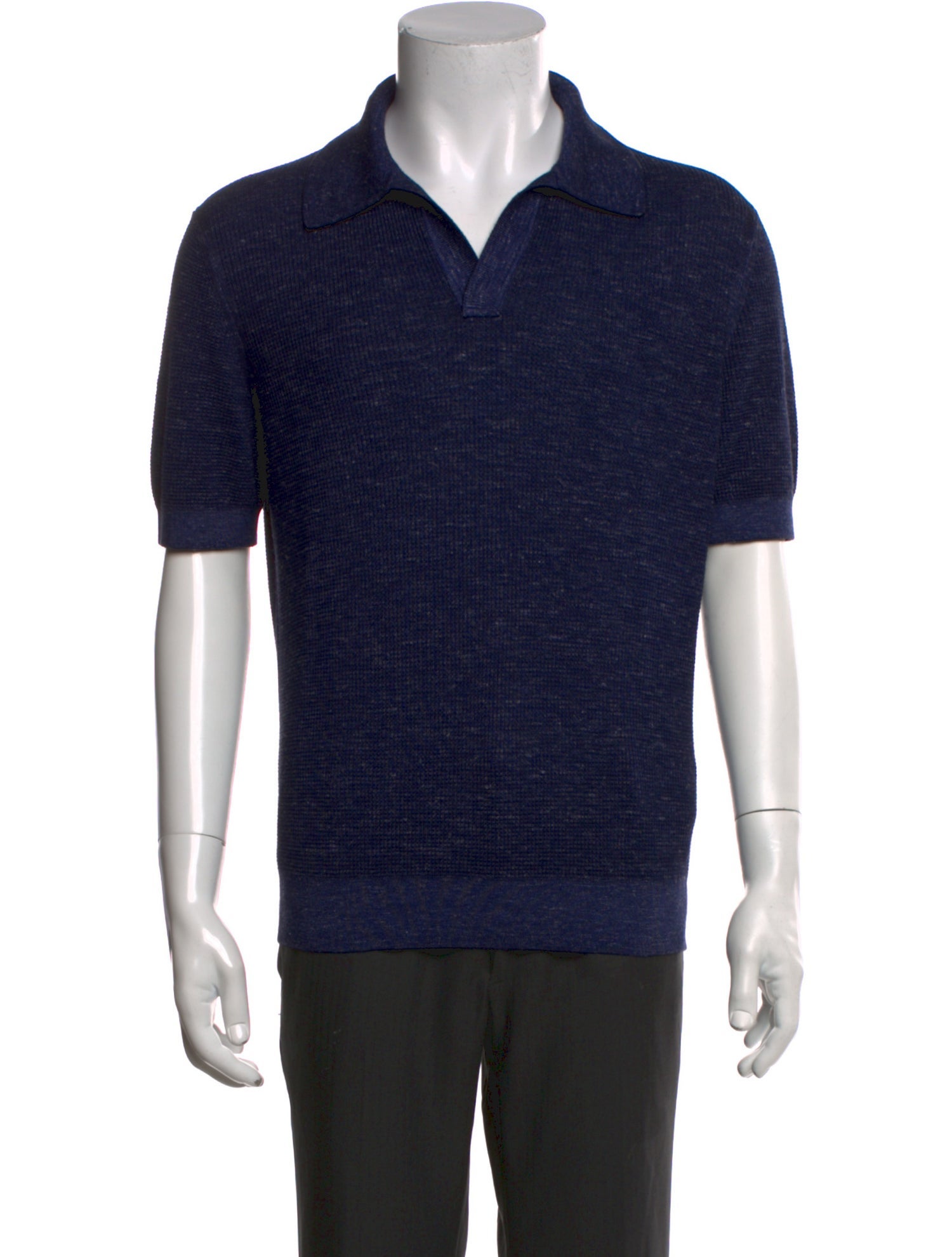 Zegna Silk Collar Polo Shirt