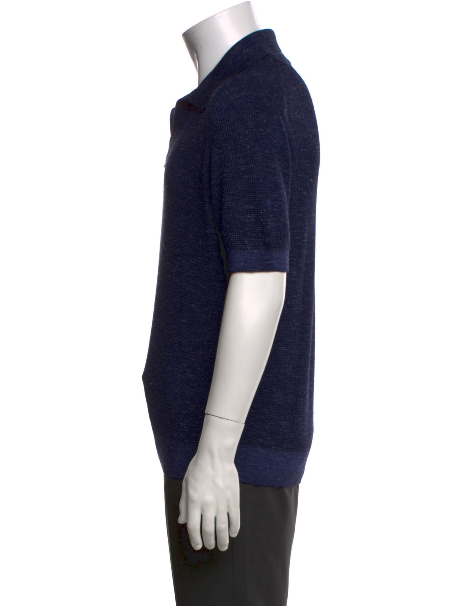 Zegna Silk Collar Polo Shirt