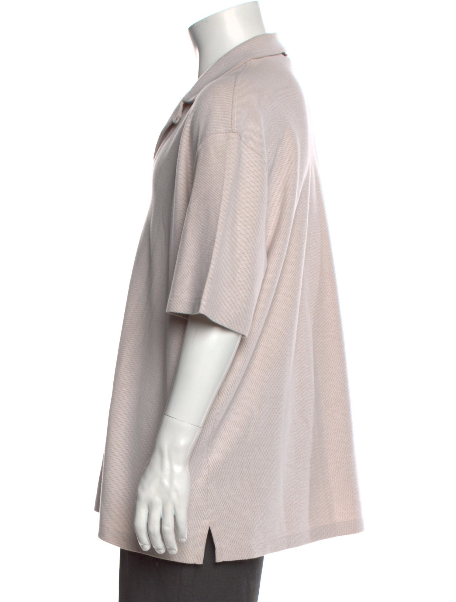 Zegna V-Neck Three-Quarter Sleeve Polo Shirt