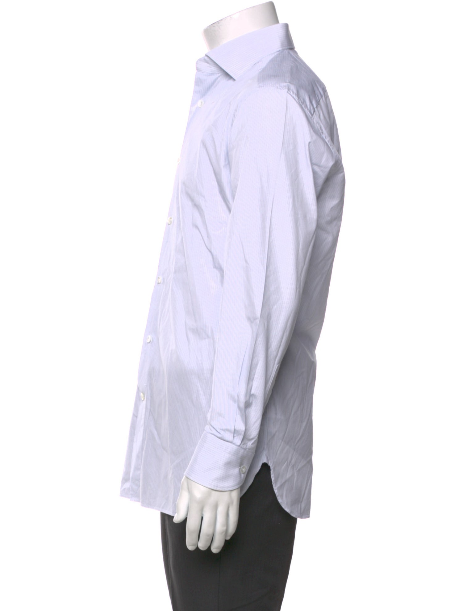 Zegna Striped Long Sleeve Dress Shirt