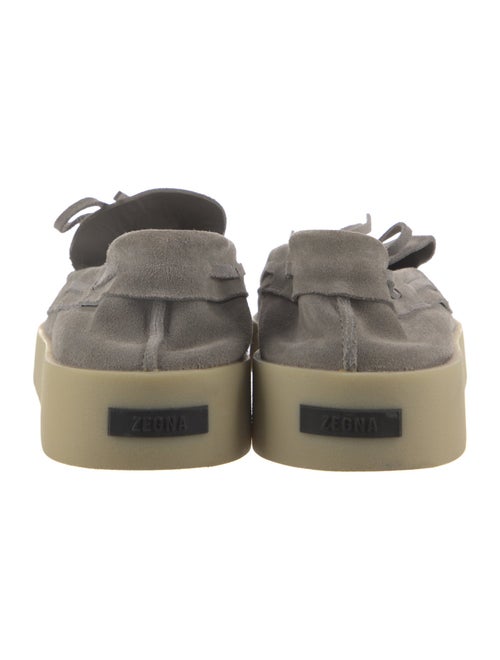 Zegna Suede Bow Accents Loafers