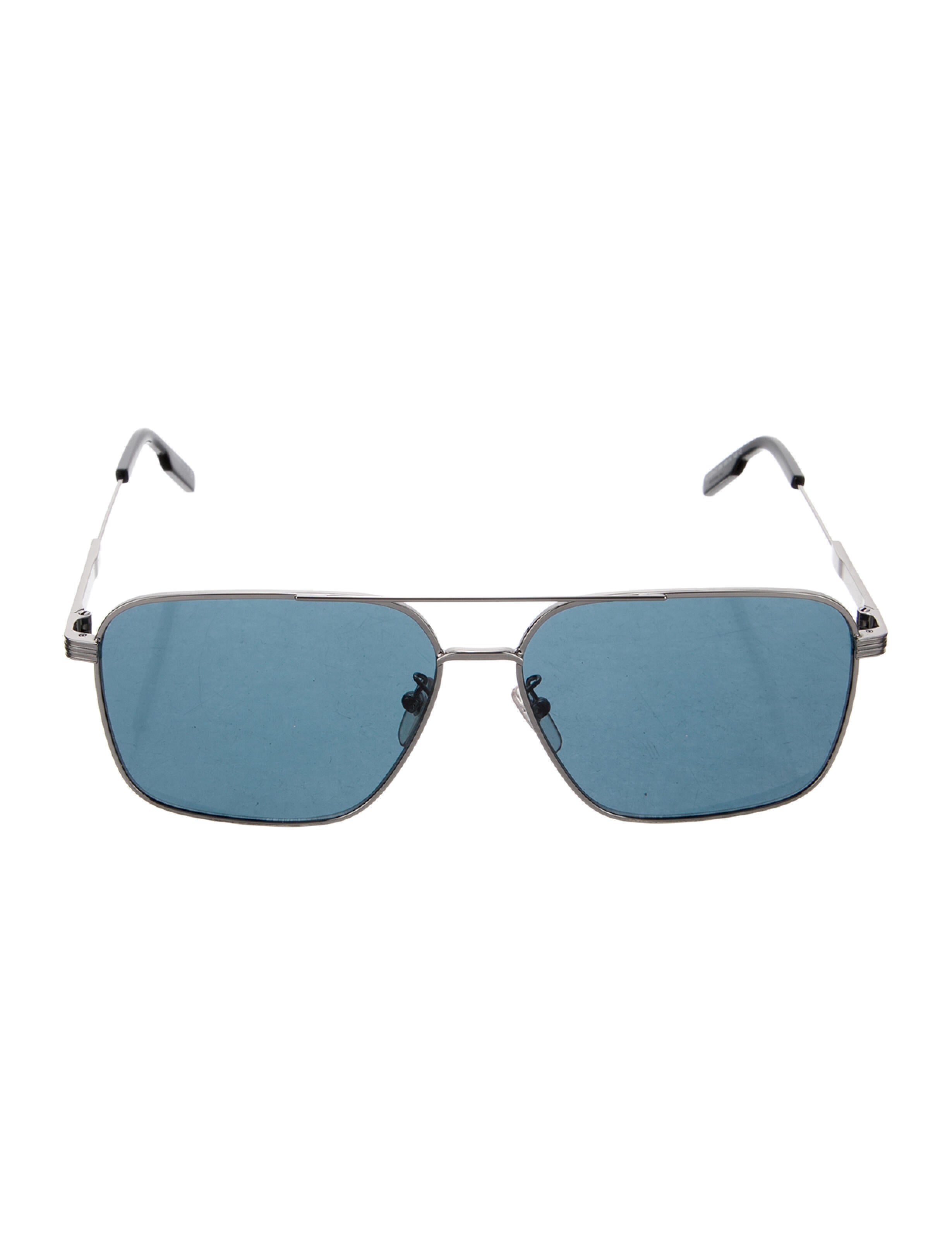 Zegna Aviator Tinted Sunglasses