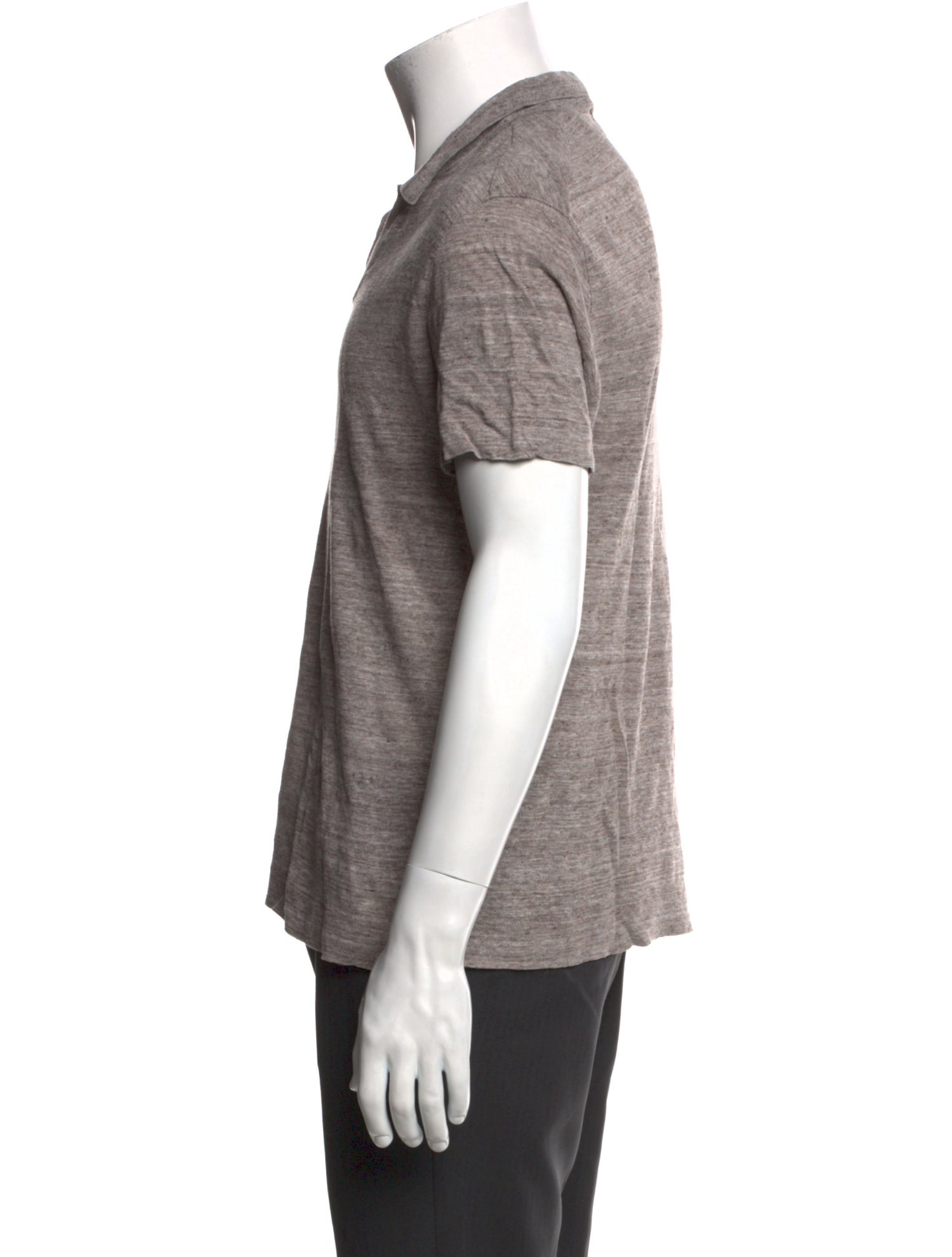 Zegna Linen V-Neck Polo Shirt