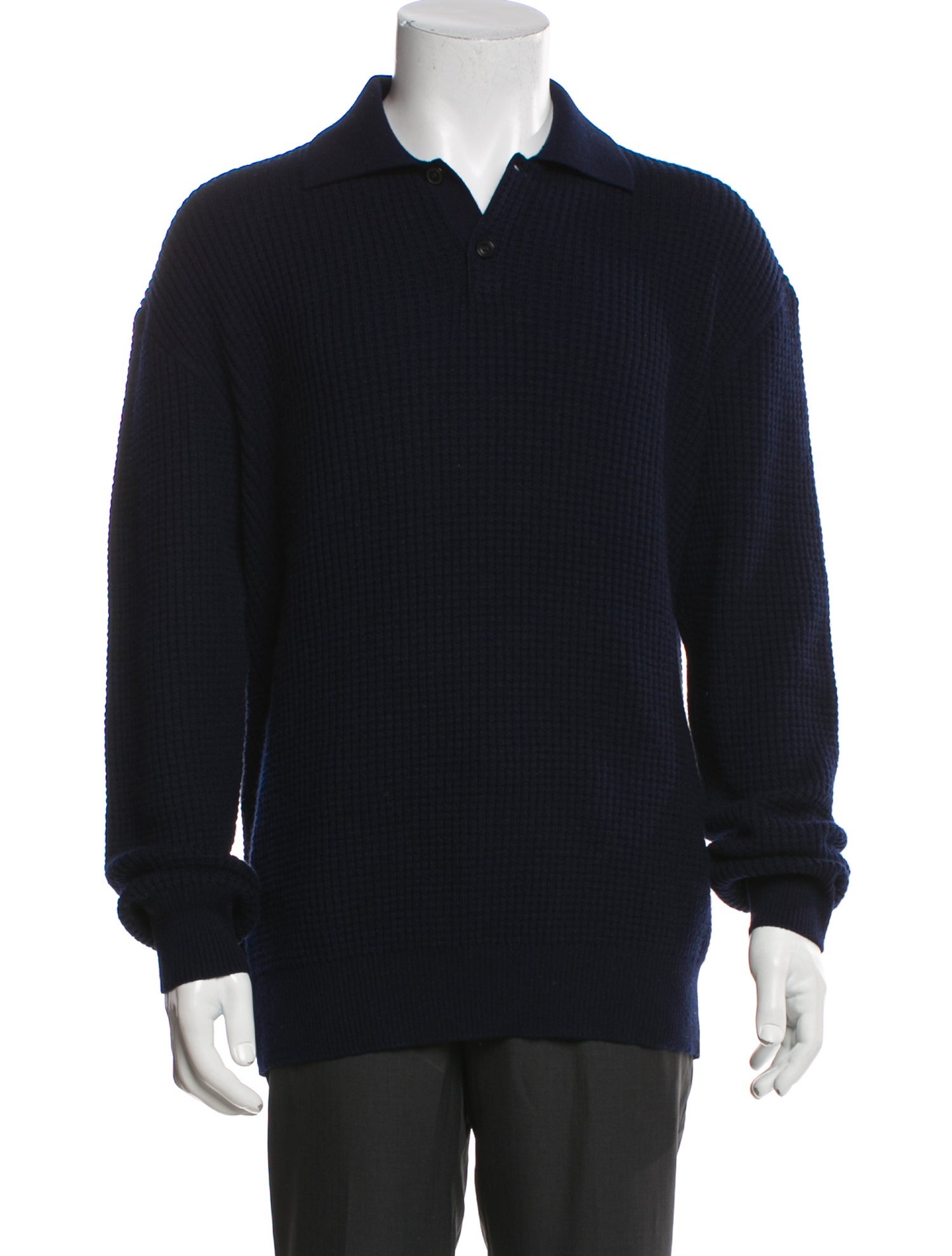 Zegna Cashmere Mock Neck Polo Sweater w/ Tags