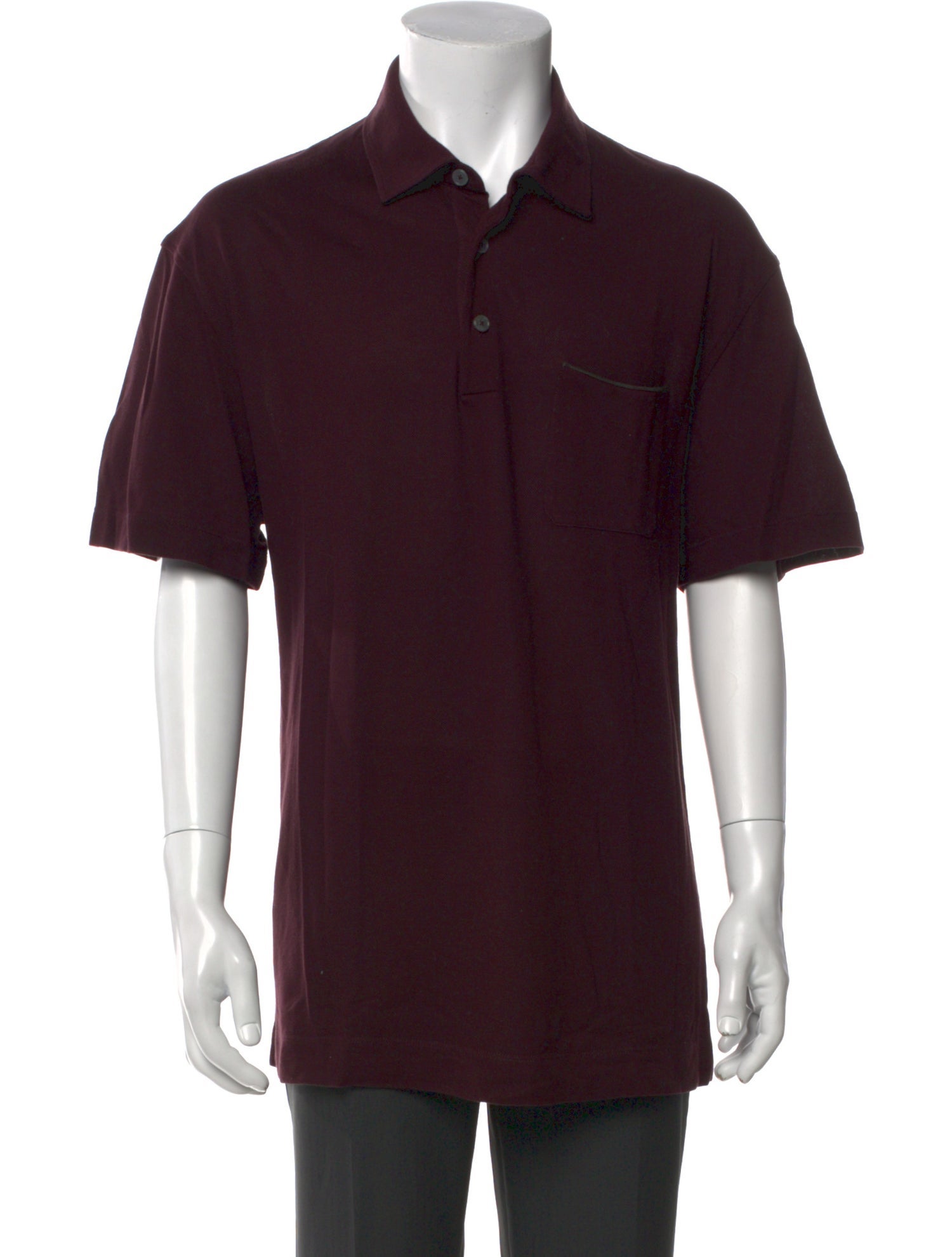 Zegna Crew Neck Short Sleeve Polo Shirt