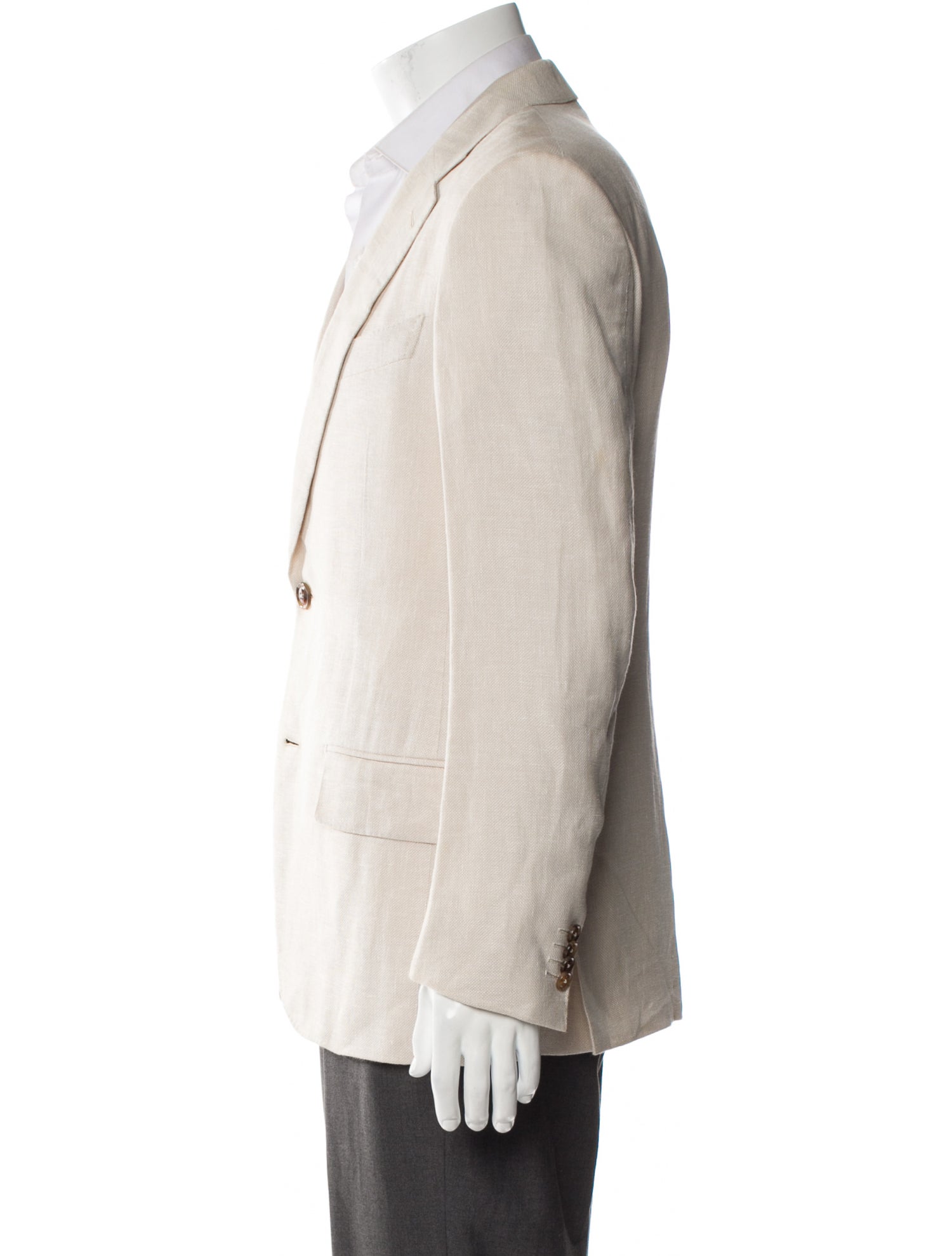 Ermenegildo Zegna Couture Linen Peacoat