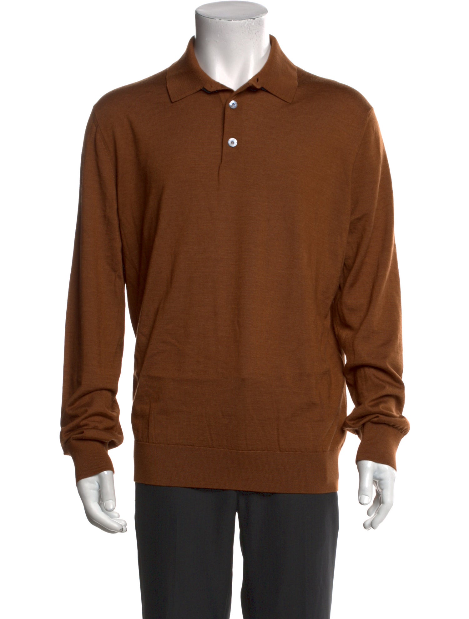 Zegna Cashmere Collar Polo Shirt