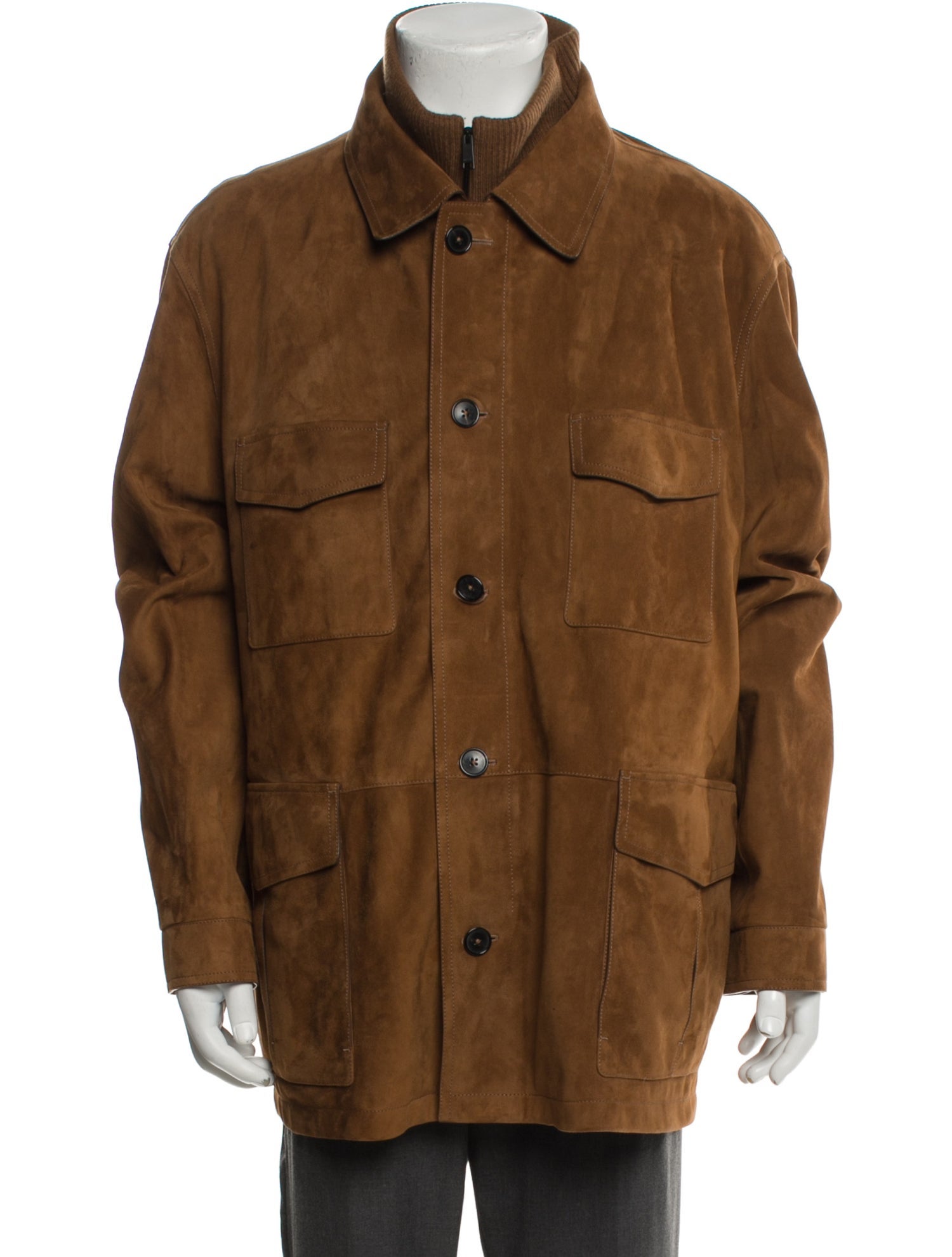 Zegna Lamb Leather Utility Jacket