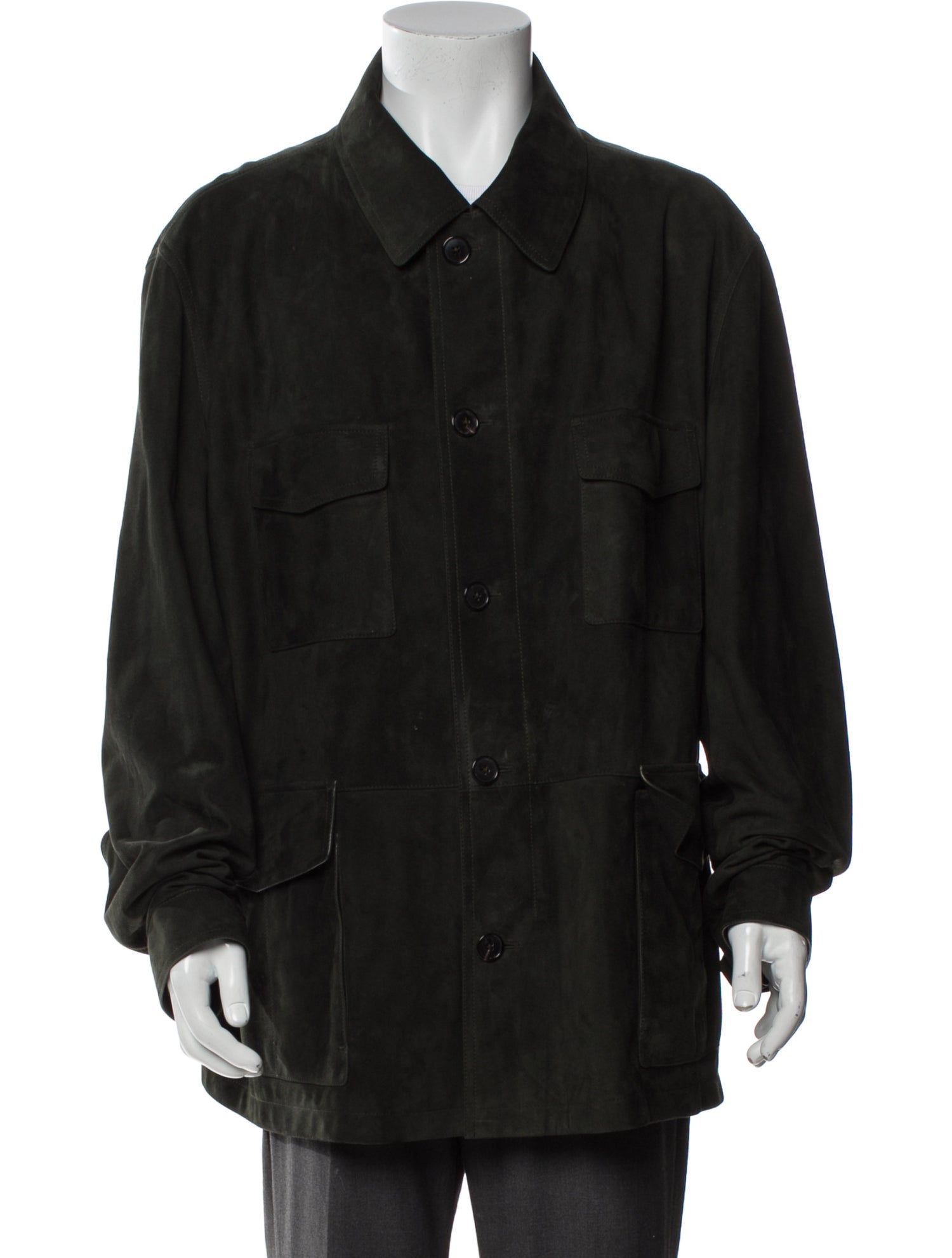 Zegna Lamb Leather Utility Jacket