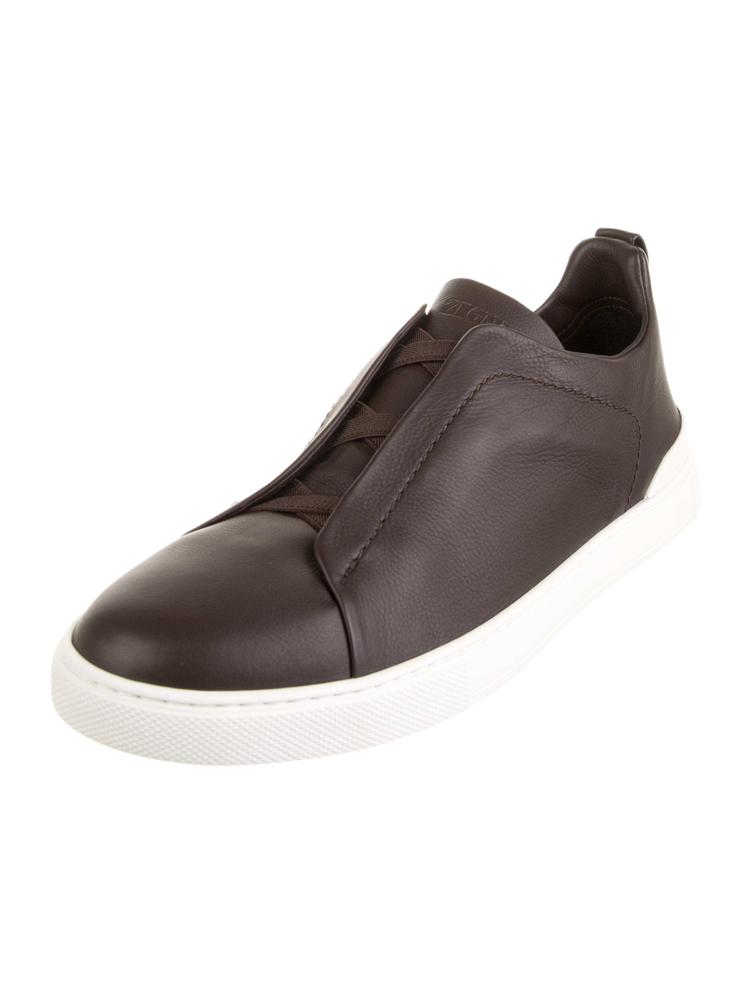 Zegna Leather Loafer Sneakers w/ Tags