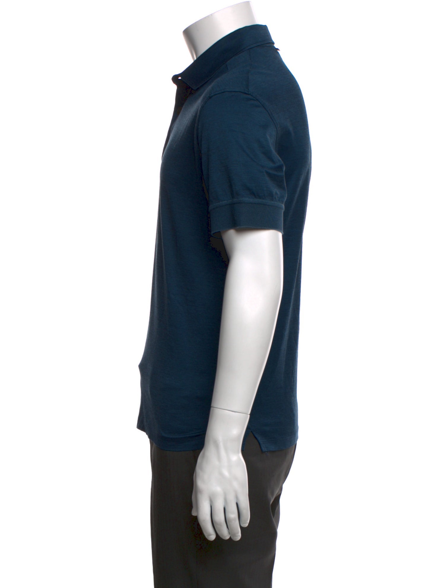 Zegna V-Neck Short Sleeve Polo Shirt