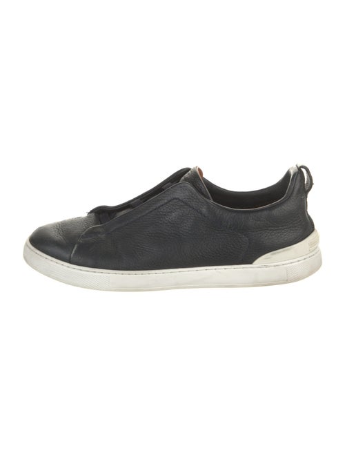 Zegna Leather Printed Sneakers