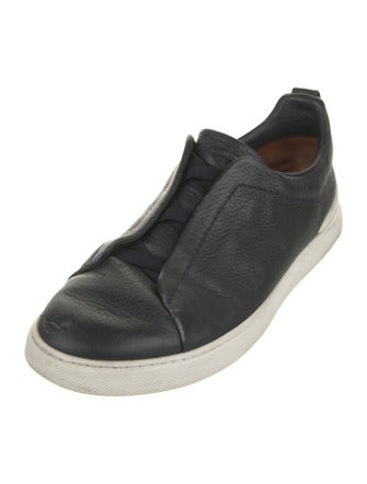 Zegna Leather Printed Sneakers