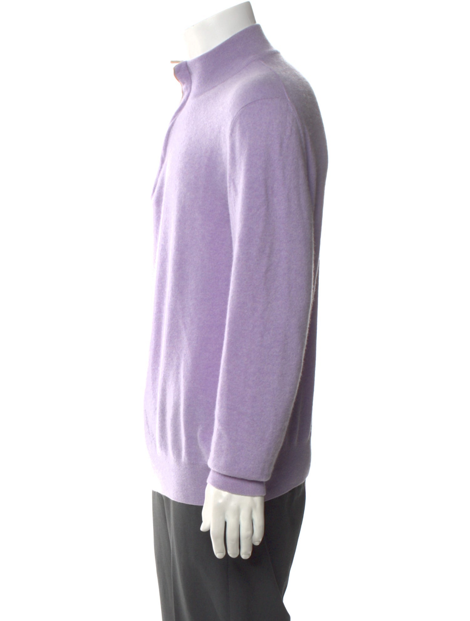 Ermenegildo Zegna Cashmere Mock Neck Polo Sweater