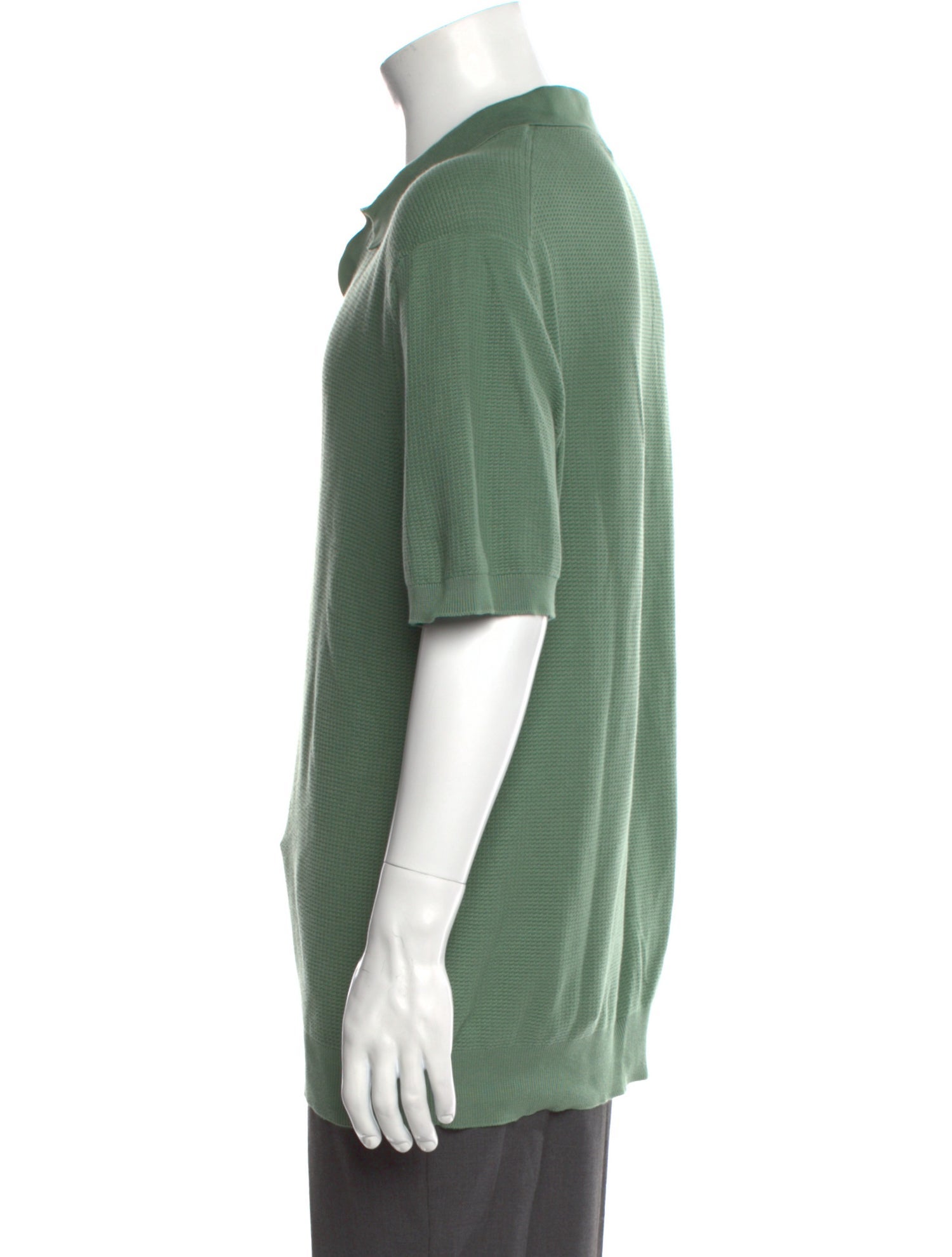 Zegna Collar Short Sleeve Polo Shirt