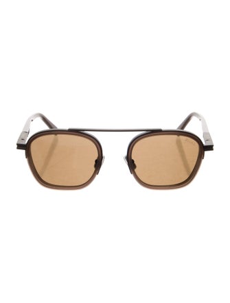 Zegna Square Tinted Sunglasses