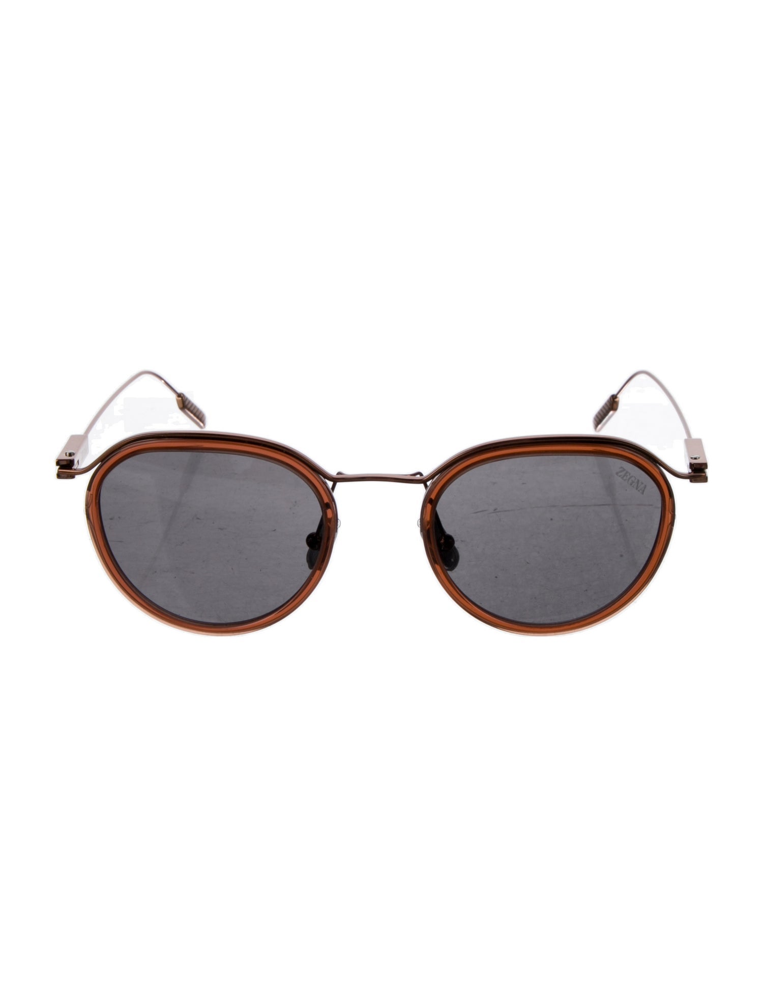 Zegna Round Tinted Sunglasses