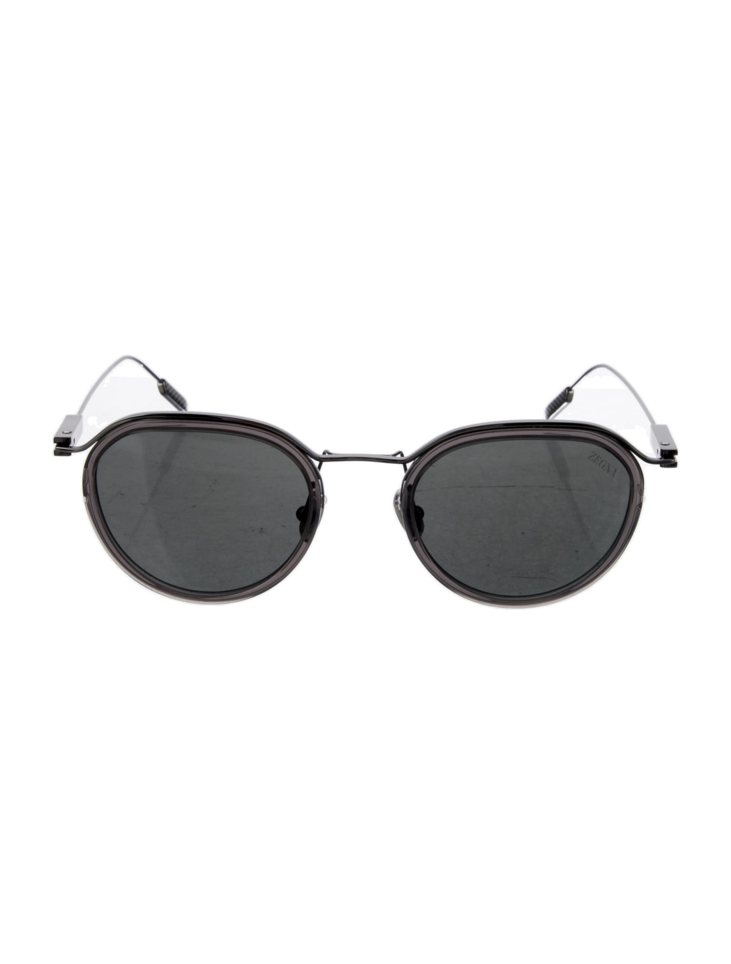 Zegna Round Tinted Sunglasses