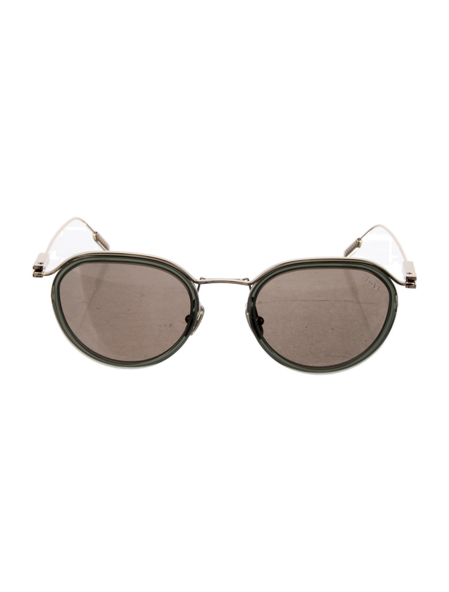 Zegna Round Tinted Sunglasses