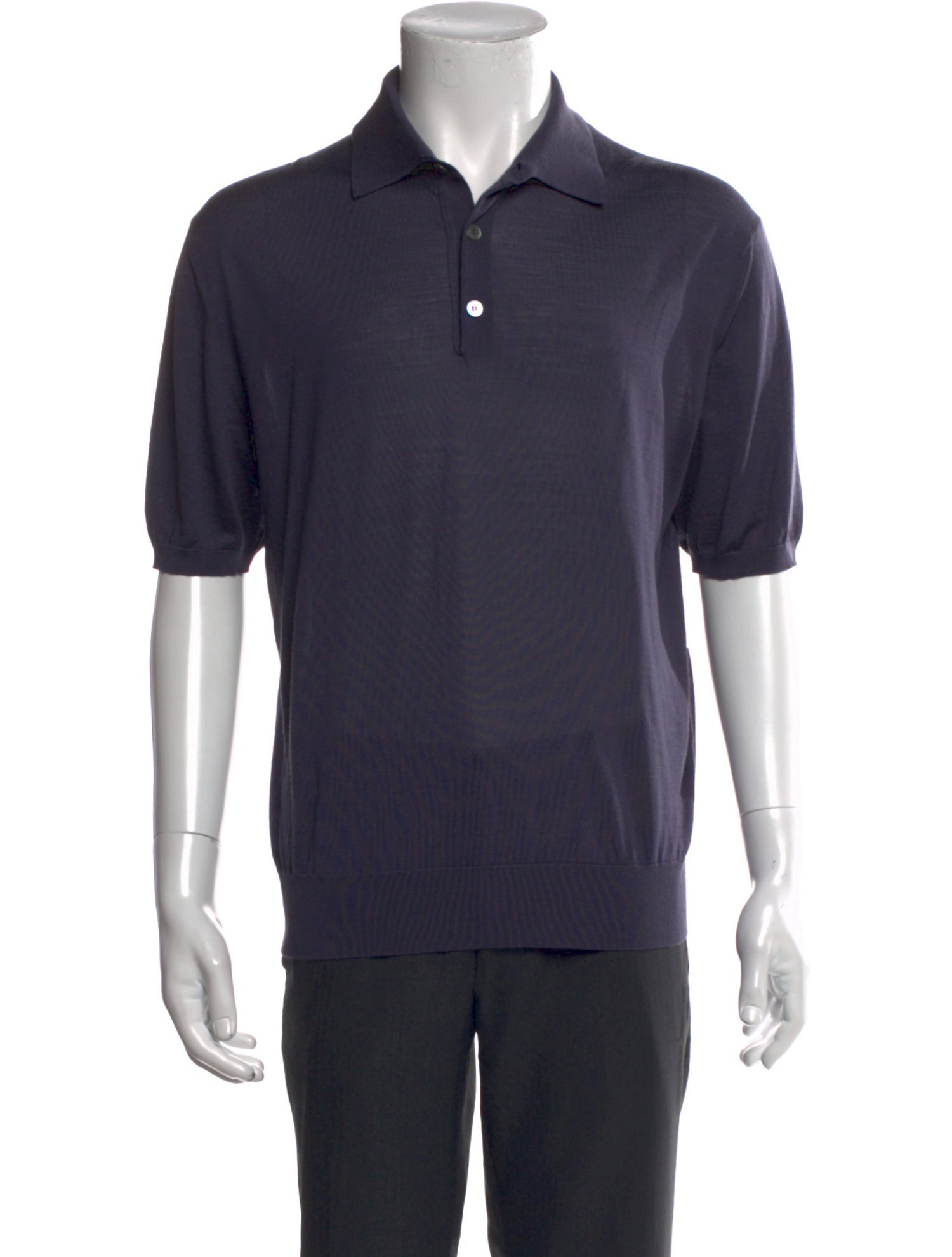 Zegna Wool Crew Neck Polo Shirt