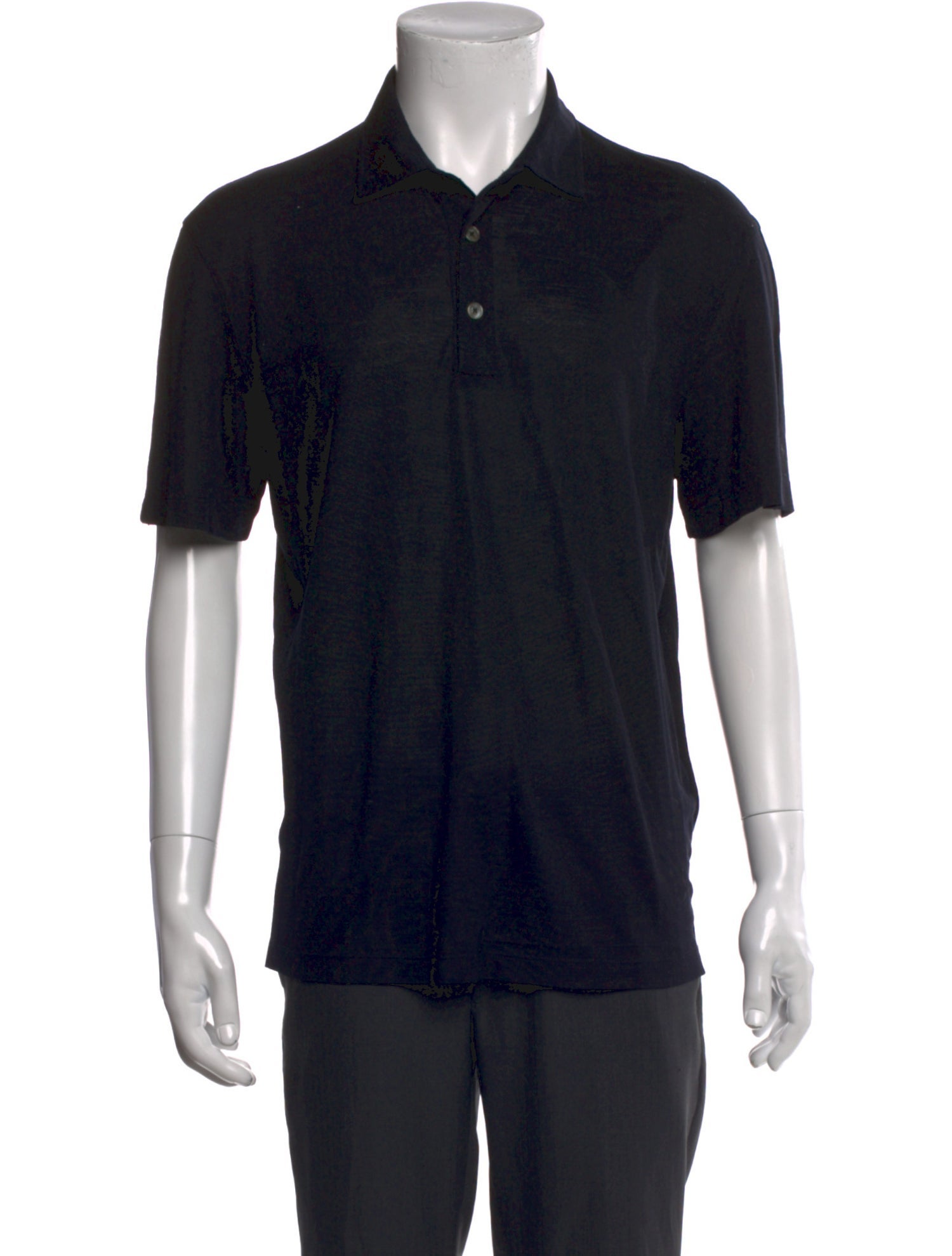 Zegna Wool Crew Neck Polo Shirt