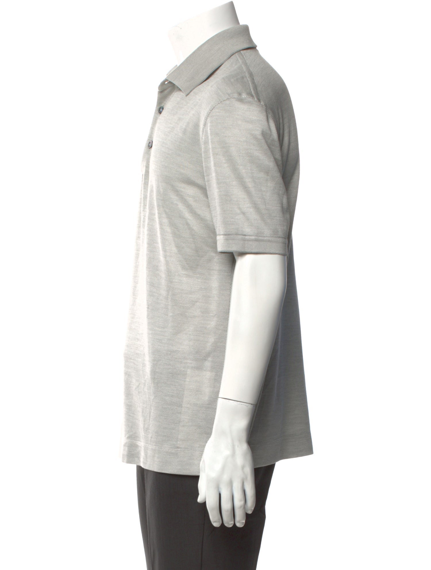 Zegna Silk V-Neck Polo Shirt