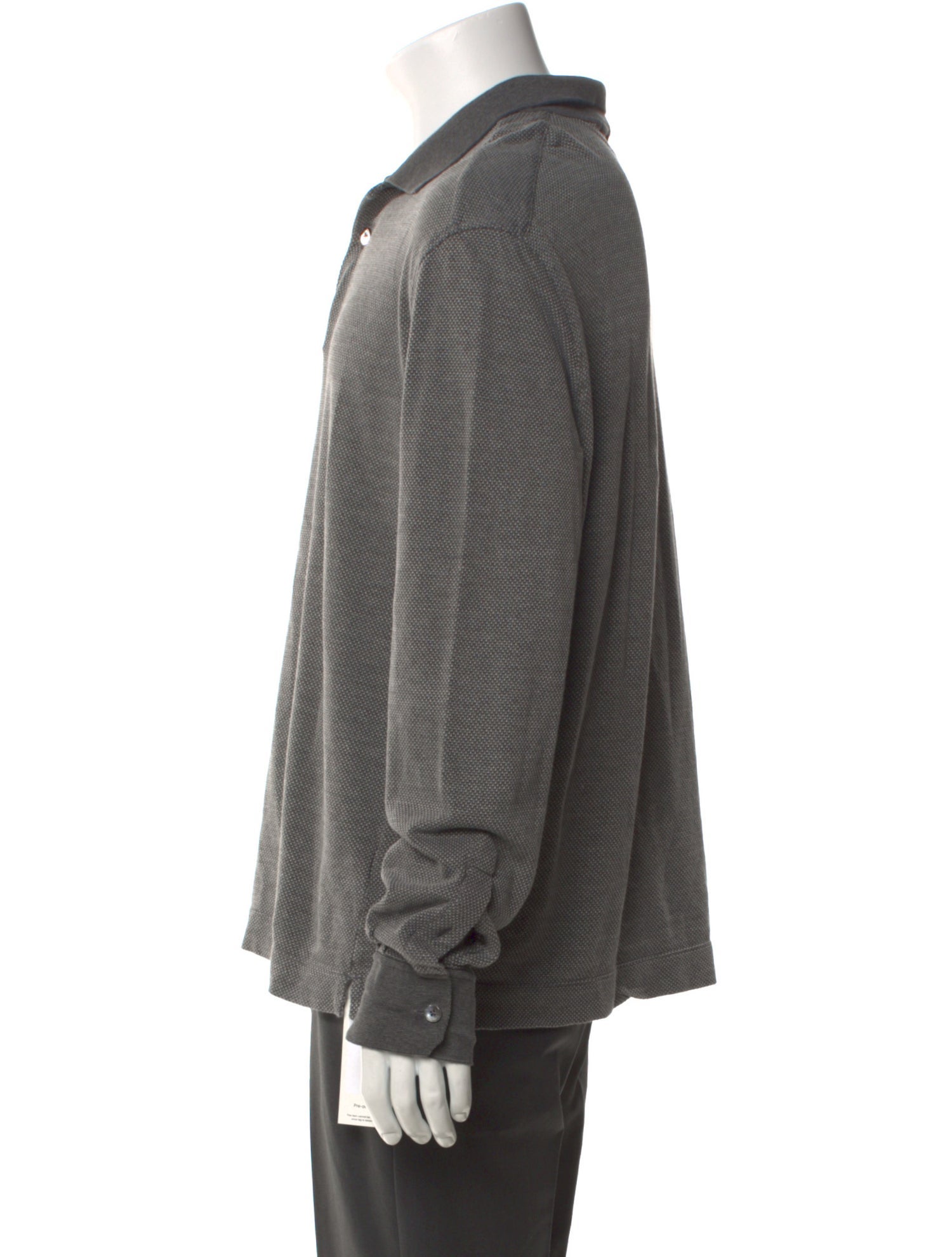 Zegna Crew Neck Long Sleeve Polo Shirt