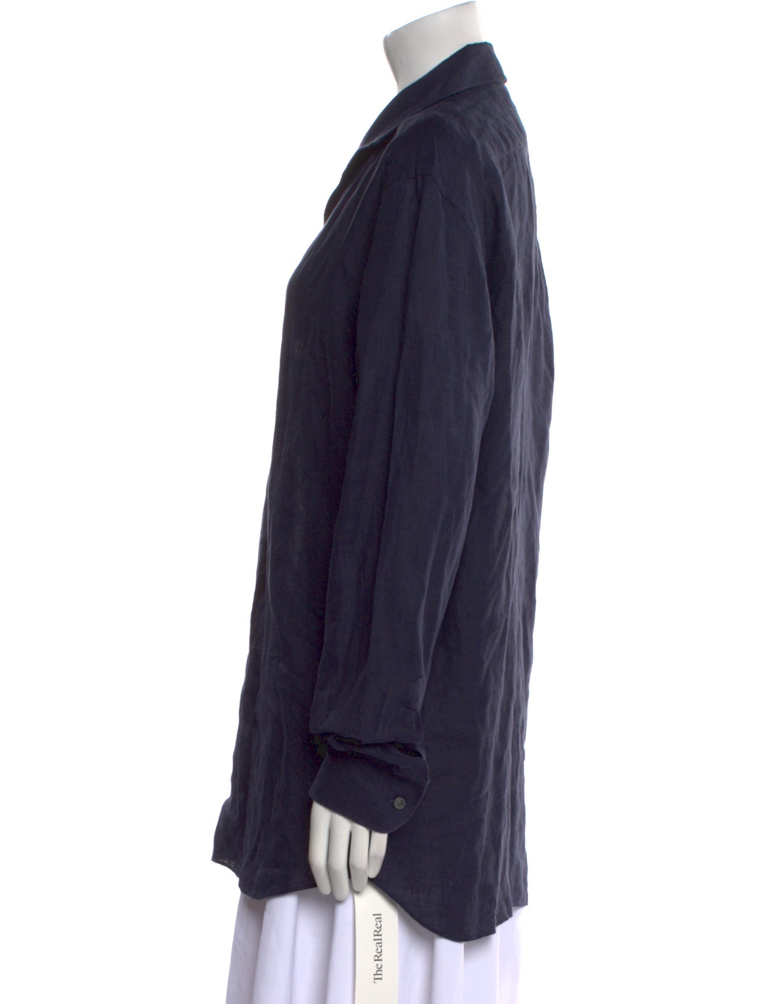 Zegna Linen Long Sleeve Button-Up Top