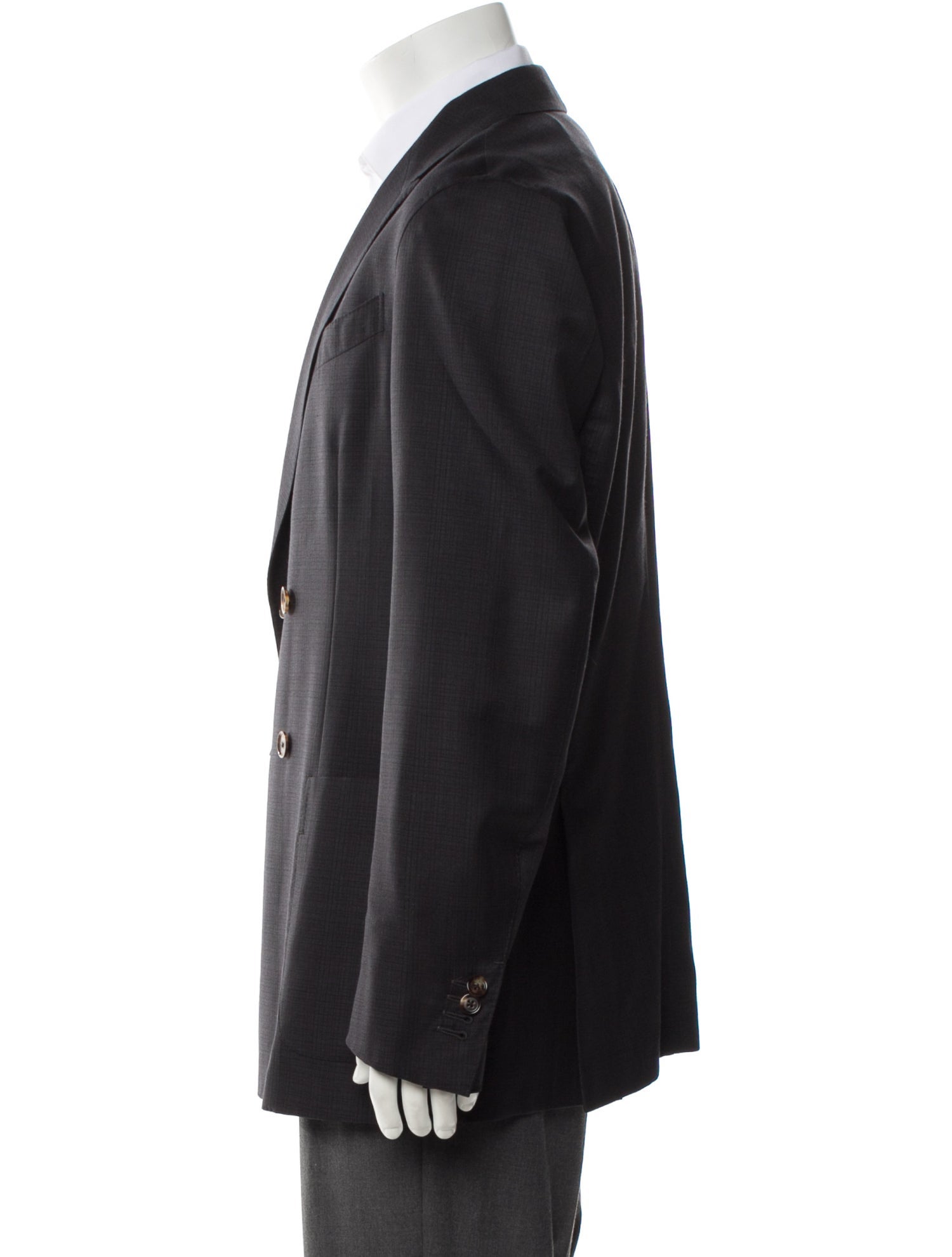 Zegna Leather Trim Embellishment Blazer