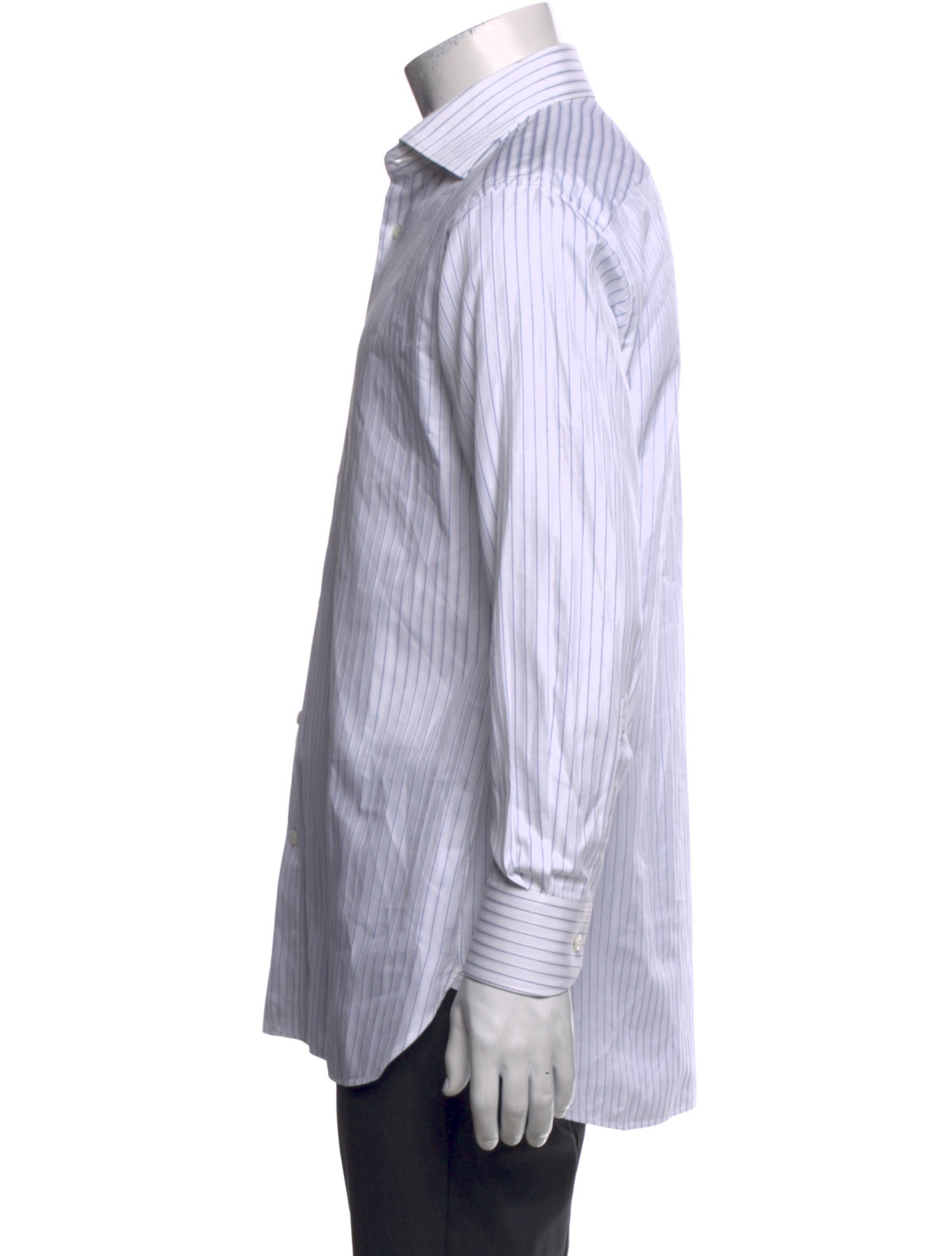 Zegna Striped Long Sleeve Dress Shirt