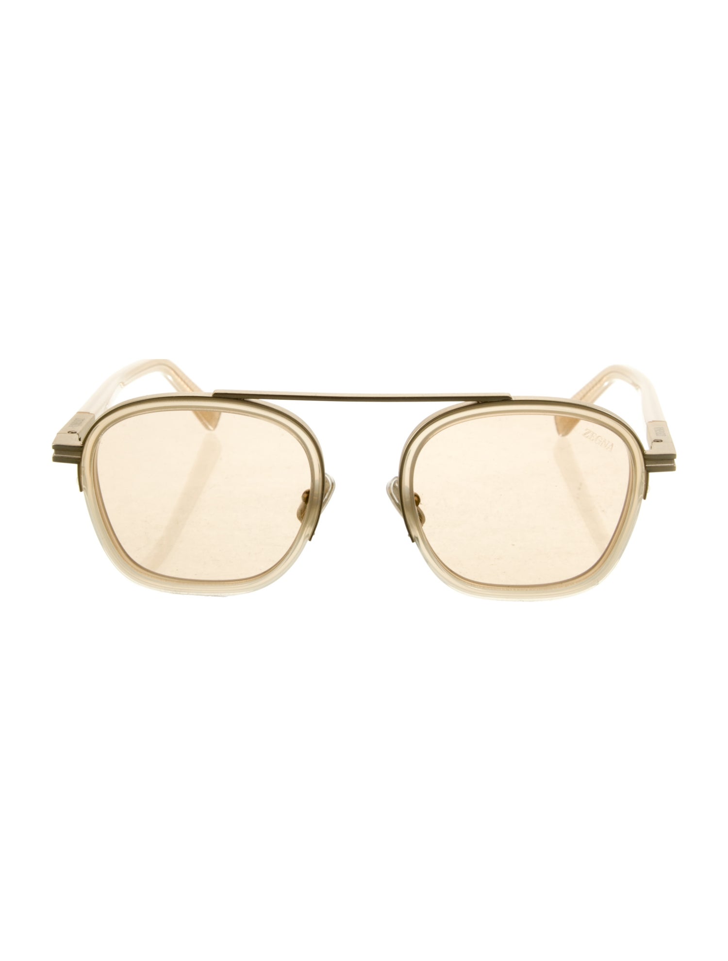 Zegna Square Mirrored Sunglasses