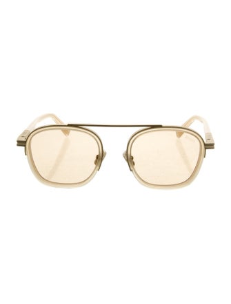 Zegna Square Mirrored Sunglasses
