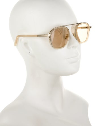Zegna Square Mirrored Sunglasses