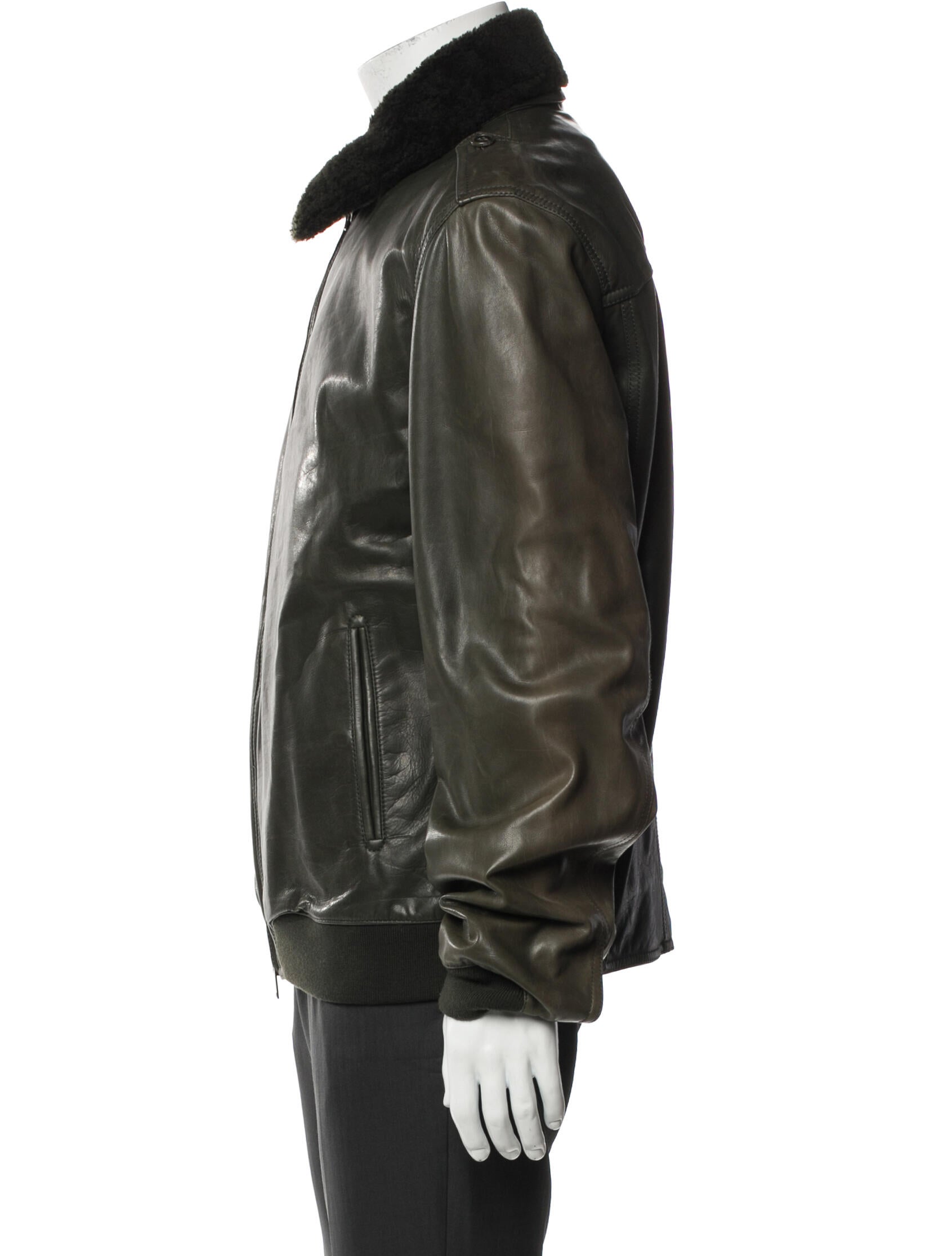 Zegna Leather Moto Jacket