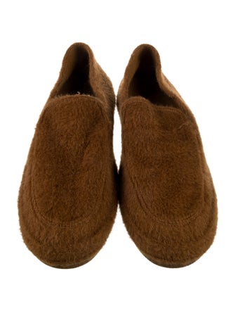 Zegna x The Elder Statesman Alpaca Leather Trim Embellishment Loafers