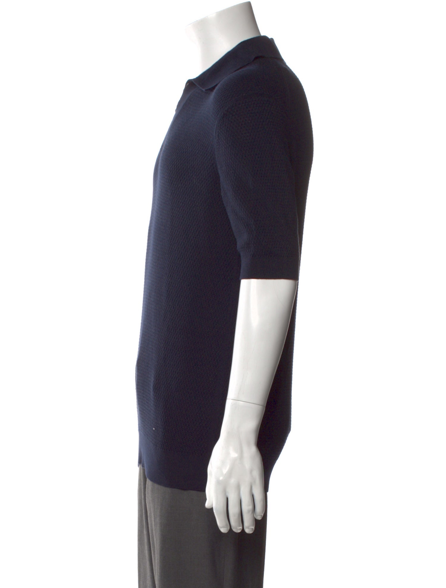 Zegna V-Neck Short Sleeve Polo Shirt w/ Tags