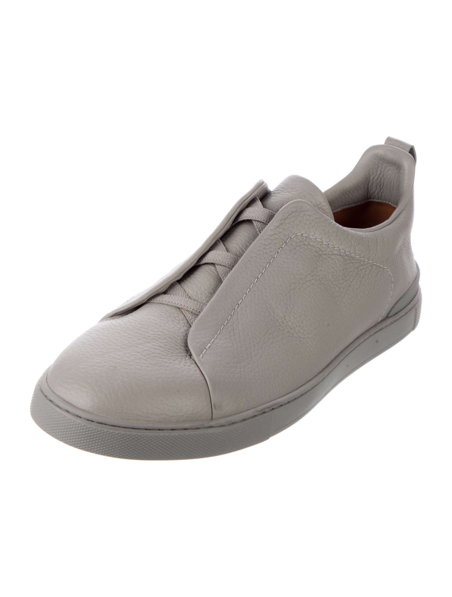Zegna Leather Printed Sneakers