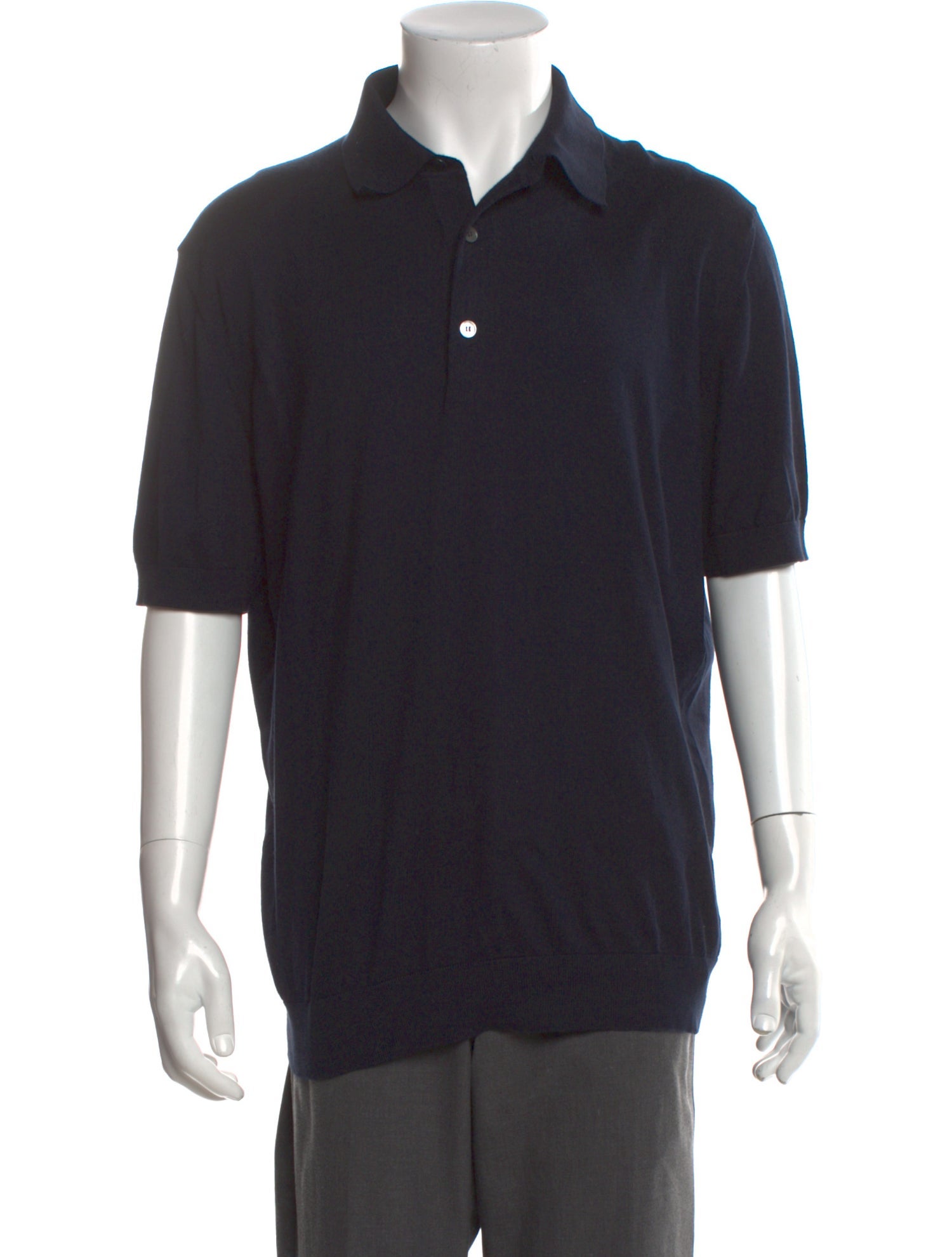 Zegna Collar Short Sleeve Polo Shirt