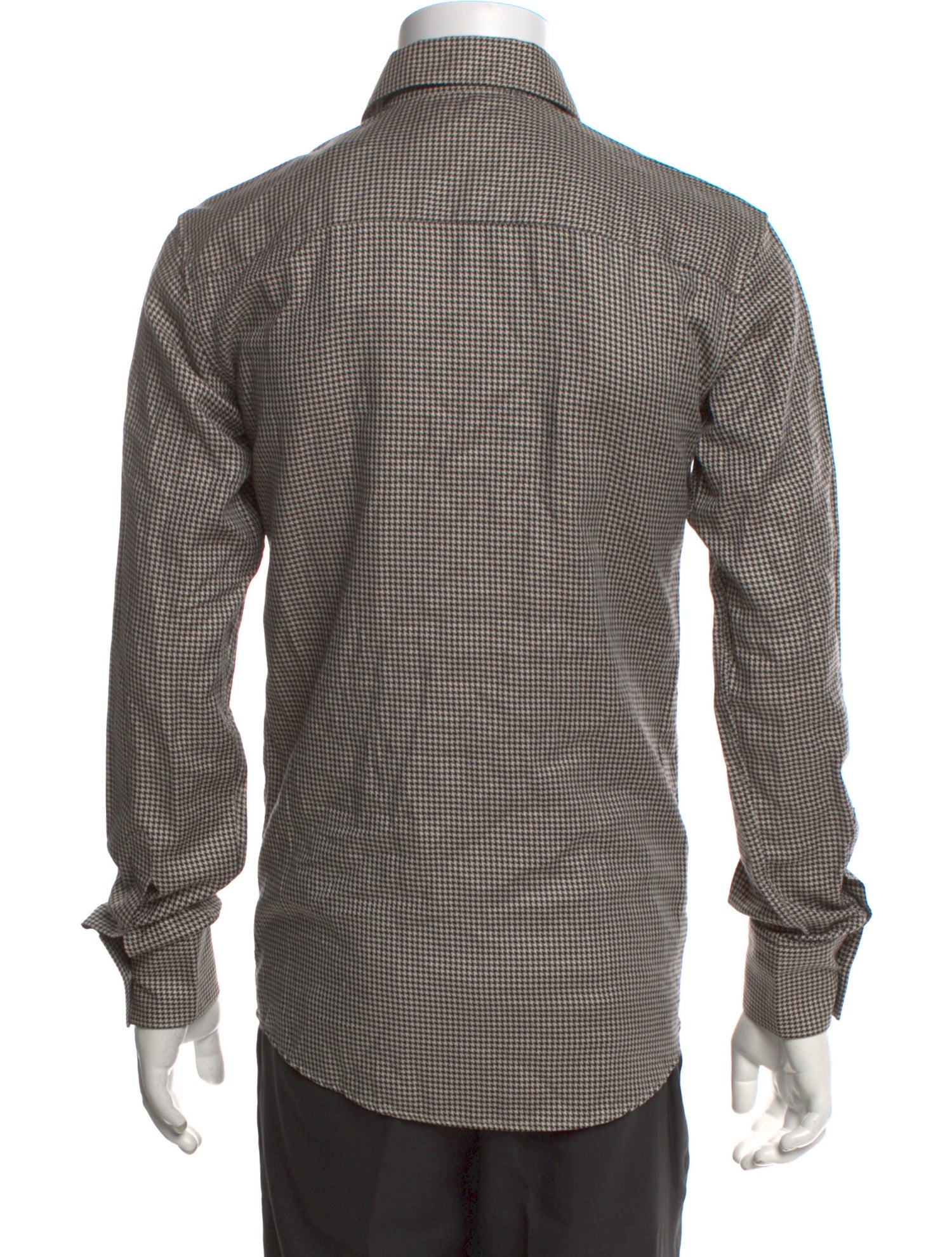 Zegna Plaid Print Long Sleeve Shirt